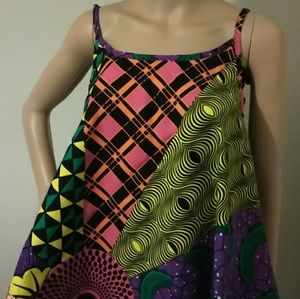 African print spaghetti top